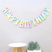 1σετ Χρόνια πολλά γράμματα πανό Ροζ χρυσό κομφετί μπαλόνια Baby shower Διακοσμήσεις για πάρτι γενεθλίων αγόρι κορίτσι Παιδικό πάρτι μπομπονιέρες