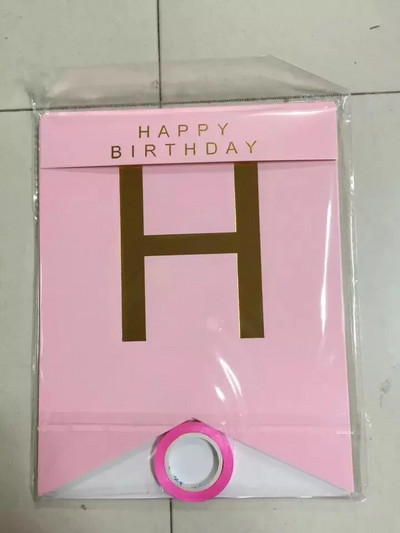 1σετ Χρόνια πολλά γράμματα πανό Ροζ χρυσό κομφετί μπαλόνια Baby shower Διακοσμήσεις για πάρτι γενεθλίων αγόρι κορίτσι Παιδικό πάρτι μπομπονιέρες