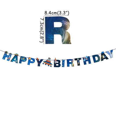 Διακόσμηση πάρτι με θέμα το Outer Space Banner Astronauts Rocket Galaxy Solar System Γιρλάντα για Παιδιά Αγόρια Δώρο γενεθλίων