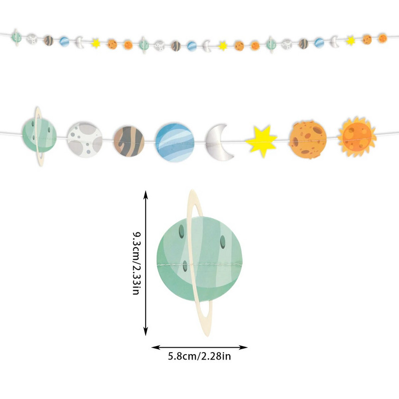 Διακόσμηση πάρτι με θέμα το Outer Space Banner Astronauts Rocket Galaxy Solar System Γιρλάντα για Παιδιά Αγόρια Δώρο γενεθλίων