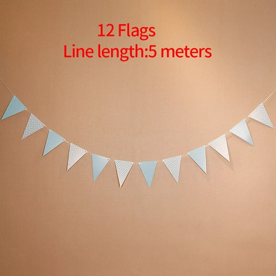 5 εκατ. 12 σημαίες σημαιοφόρο πανό Χρόνια πολλά Διακόσμηση για τα πρώτα αγόρια για πάρτι κοριτσιών Κουτσοκόπουλα προμήθειες Παιδιά Η 1η μου χάρτινη γιρλάντα ενός έτους