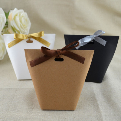 10 бр крафт хартия кутия за бонбони опаковъчна чанта подаръчна чанта