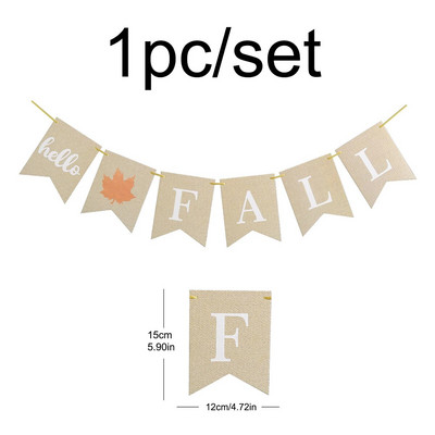 1 τεμ. Διακοσμητική σημαία για την Ημέρα των Ευχαριστιών ΔΩΣΤΕ ΕΥΧΑΡΙΣΤΟΥΜΕ Φθινοπωρινό πάρτι πανό με φύλλα σφενδάμου