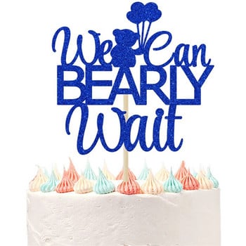 DIY Paperboard Happy Birthday Cake Topper We Can Bearly Wait Cake Topper For Kids Birthday Party Cake Decoration Baby Showers