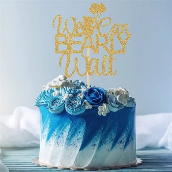 DIY Paperboard Happy Birthday Cake Topper We Can Bearly Wait Cake Topper For Kids Birthday Party Cake Decoration Baby Showers