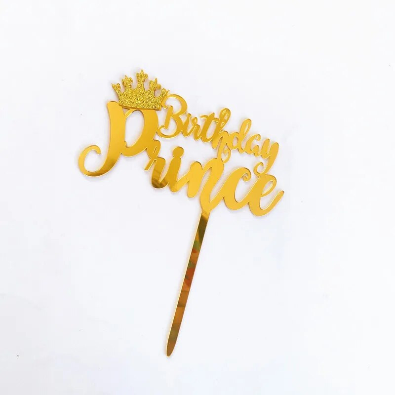 Διπλά στρώματα Crown King Βασίλισσα Πριγκίπισσα Πριγκίπισσα Χρόνια πολλά Ακρυλική Τούρτα Διακόσμηση Προμήθειες Διακόσμηση πάρτι