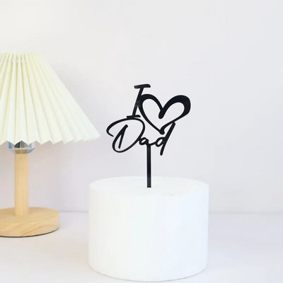 Χρυσό ΚΑΛΥΤΕΡΟ ΤΟΠΕΡ για τούρτα για την ημέρα του πατέρα Μαύρο ακρυλικό κάλυμμα για τούρτα γενεθλίων Daddy για Διακόσμηση τούρτας για πάρτι γενεθλίων για τον πατέρα