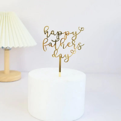 Χρυσό ΚΑΛΥΤΕΡΟ ΤΟΠΕΡ για τούρτα για την ημέρα του πατέρα Μαύρο ακρυλικό κάλυμμα για τούρτα γενεθλίων Daddy για Διακόσμηση τούρτας για πάρτι γενεθλίων για τον πατέρα