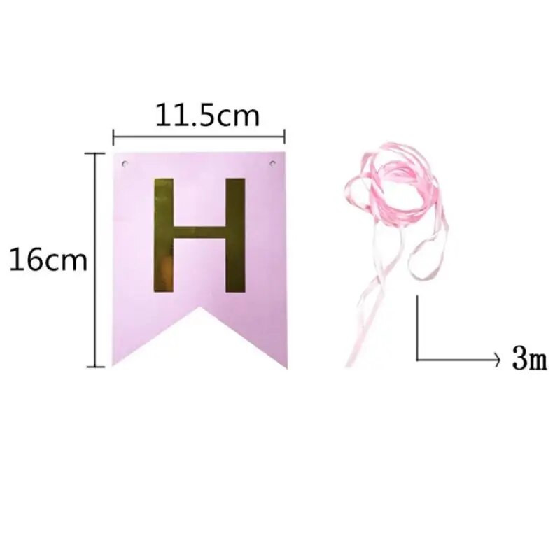 1 Σετ χάρτινο σημαία γιρλάντα Πανό Πολύχρωμο Χρόνια Πολλά Πανό Διακόσμηση για αγόρι κορίτσι Διακόσμηση για πάρτι γενεθλίων μωρού