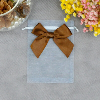 20 ΤΕΜ. Οργάντζα Συσκευασία Δώρου Κοσμήματα Εκλεκτές θήκες γάμου με καραμέλα πεταλούδας με τσάντες που σύρονται με φιόγκο Τσάντες γλυκών