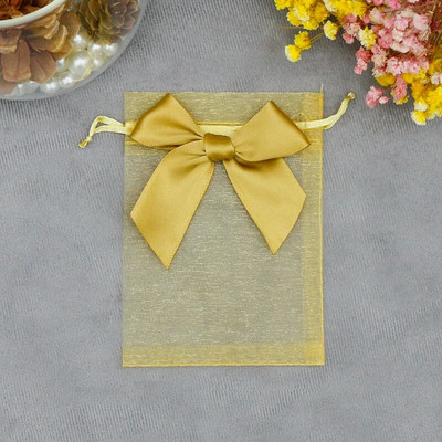 20 ΤΕΜ. Οργάντζα Συσκευασία Δώρου Κοσμήματα Εκλεκτές θήκες γάμου με καραμέλα πεταλούδας με τσάντες που σύρονται με φιόγκο Τσάντες γλυκών