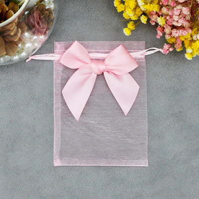 20 ΤΕΜ. Οργάντζα Συσκευασία Δώρου Κοσμήματα Εκλεκτές θήκες γάμου με καραμέλα πεταλούδας με τσάντες που σύρονται με φιόγκο Τσάντες γλυκών