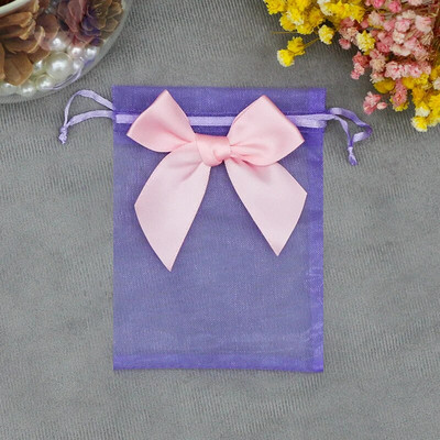 20 ΤΕΜ. Οργάντζα Συσκευασία Δώρου Κοσμήματα Εκλεκτές θήκες γάμου με καραμέλα πεταλούδας με τσάντες που σύρονται με φιόγκο Τσάντες γλυκών