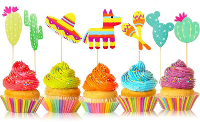 Πολύχρωμο πάρτι σημαία με θέμα την Pinata Μεξικάνικο Χρόνια πολλά Πανό με τσόχα τετράγωνα πανό Ουράνιο τόξο Καλοκαιρινό παιδικό παιδικό ντους διακοσμήσεις Σημαία