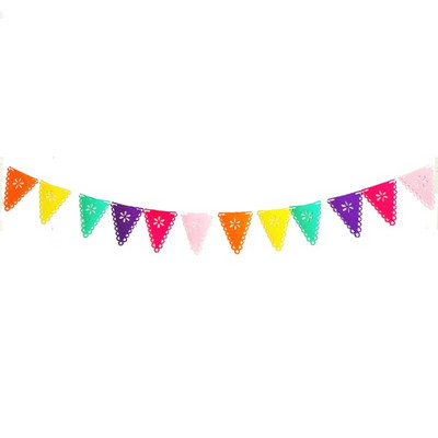 Πολύχρωμο πάρτι σημαία με θέμα την Pinata Μεξικάνικο Χρόνια πολλά Πανό με τσόχα τετράγωνα πανό Ουράνιο τόξο Καλοκαιρινό παιδικό παιδικό ντους διακοσμήσεις Σημαία