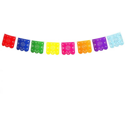 Πολύχρωμο πάρτι σημαία με θέμα την Pinata Μεξικάνικο Χρόνια πολλά Πανό με τσόχα τετράγωνα πανό Ουράνιο τόξο Καλοκαιρινό παιδικό παιδικό ντους διακοσμήσεις Σημαία