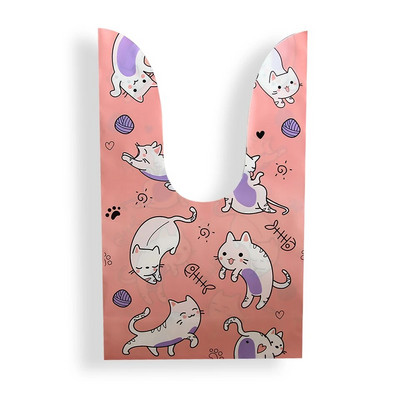Hot Sale 20 / Batch Cute Rabbit Carrot Ear τσάντα μπισκότων καραμελών Τσάντα δώρου μπισκότων σνακ Συσκευασία προμήθειες Πασχαλινή διακόσμηση