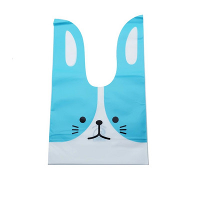 Hot Sale 20 / Batch Cute Rabbit Carrot Ear τσάντα μπισκότων καραμελών Τσάντα δώρου μπισκότων σνακ Συσκευασία προμήθειες Πασχαλινή διακόσμηση