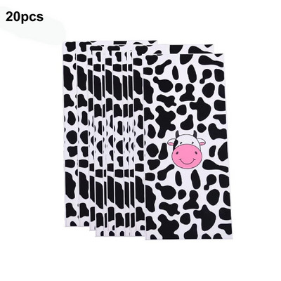 10-50 τμχ Τσάντες με εκτύπωση αγελάδας Τσάντες καραμέλας Πλαστικές τσάντες καλούπι για καλεσμένους Μπομπονιέρα με θέμα το πάρτι γενεθλίων με θέμα τα ζώα φάρμας