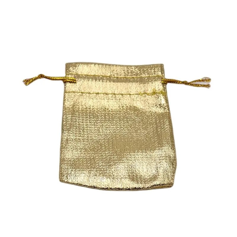100 τμχ Τσάντες Οργάντζα με κορδόνια 7x9 Χρυσό Ασημένιο Κοσμήματα Συσκευασία Τσάντα Πάρτι Πρωτοχρονιάς Γιορτές Χριστουγεννιάτικες μπομπονιέρες γάμου