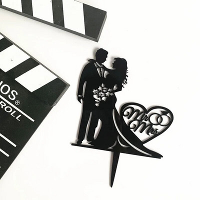 2022 Νεότερο INS Acrylic Mr & Mrs Proposal Cake Toppers For Womens Mens Lovers Weddings Engaged Party Cake Decorations Toppers