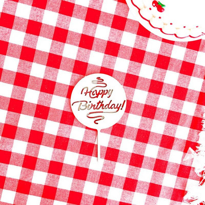 Ξύλινο κάλυμμα για χαρούμενα γενέθλια Ξύλινο κάλυμμα τούρτας γενεθλίων για Baby Shower 100 Days Birthday Party Supplies Διακοσμήσεις τούρτας