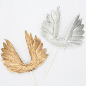 Angel Wings Swan Feather Cake Toppers Για Γάμο Χριστουγεννιάτικο Διακόσμηση πάρτι γενεθλίων Παιδική τούρτα Διακόσμηση επιδόρπιο ψησίματος