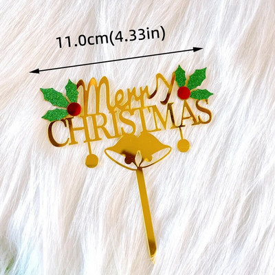 Καλά Χριστούγεννα Styling αυτοκινήτου Ακρυλικό κάλυμμα κέικ Χριστουγεννιάτικη διακόσμηση INS στυλ Πρωτοχρονιάς Χρυσό Χριστουγεννιάτικο κάλυμμα Santa Claus Cupcake