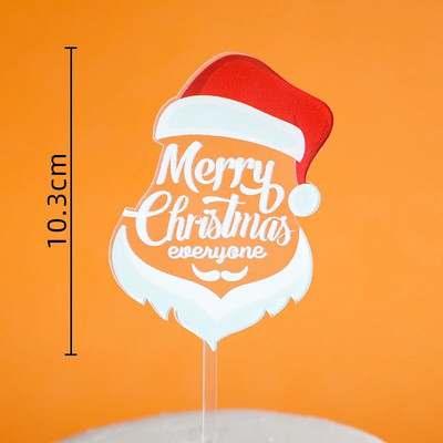 Καλά Χριστούγεννα Styling αυτοκινήτου Ακρυλικό κάλυμμα κέικ Χριστουγεννιάτικη διακόσμηση INS στυλ Πρωτοχρονιάς Χρυσό Χριστουγεννιάτικο κάλυμμα Santa Claus Cupcake