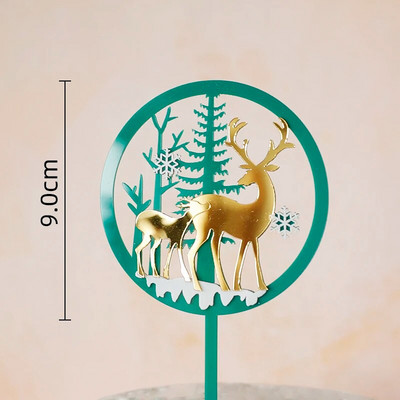 Καλά Χριστούγεννα Styling αυτοκινήτου Ακρυλικό κάλυμμα κέικ Χριστουγεννιάτικη διακόσμηση INS στυλ Πρωτοχρονιάς Χρυσό Χριστουγεννιάτικο κάλυμμα Santa Claus Cupcake