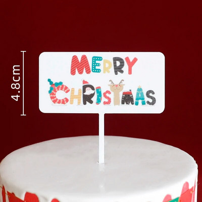 Καλά Χριστούγεννα Styling αυτοκινήτου Ακρυλικό κάλυμμα κέικ Χριστουγεννιάτικη διακόσμηση INS στυλ Πρωτοχρονιάς Χρυσό Χριστουγεννιάτικο κάλυμμα Santa Claus Cupcake