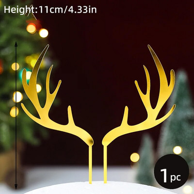 Καλά Χριστούγεννα Styling αυτοκινήτου Ακρυλικό κάλυμμα κέικ Χριστουγεννιάτικη διακόσμηση INS στυλ Πρωτοχρονιάς Χρυσό Χριστουγεννιάτικο κάλυμμα Santa Claus Cupcake