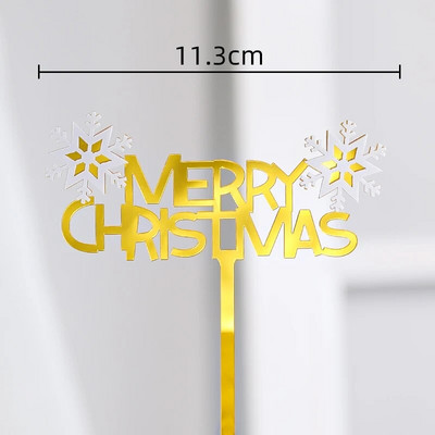 Καλά Χριστούγεννα Styling αυτοκινήτου Ακρυλικό κάλυμμα κέικ Χριστουγεννιάτικη διακόσμηση INS στυλ Πρωτοχρονιάς Χρυσό Χριστουγεννιάτικο κάλυμμα Santa Claus Cupcake