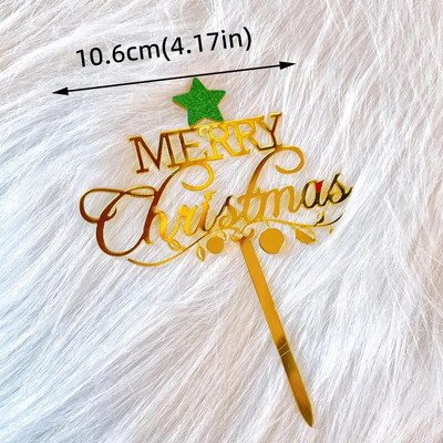 Καλά Χριστούγεννα Styling αυτοκινήτου Ακρυλικό κάλυμμα κέικ Χριστουγεννιάτικη διακόσμηση INS στυλ Πρωτοχρονιάς Χρυσό Χριστουγεννιάτικο κάλυμμα Santa Claus Cupcake