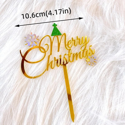 Καλά Χριστούγεννα Styling αυτοκινήτου Ακρυλικό κάλυμμα κέικ Χριστουγεννιάτικη διακόσμηση INS στυλ Πρωτοχρονιάς Χρυσό Χριστουγεννιάτικο κάλυμμα Santa Claus Cupcake