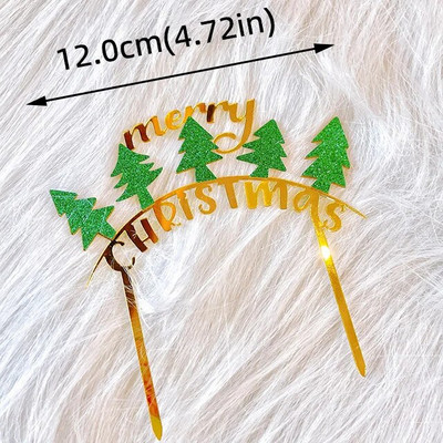 Καλά Χριστούγεννα Styling αυτοκινήτου Ακρυλικό κάλυμμα κέικ Χριστουγεννιάτικη διακόσμηση INS στυλ Πρωτοχρονιάς Χρυσό Χριστουγεννιάτικο κάλυμμα Santa Claus Cupcake