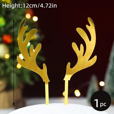 Καλά Χριστούγεννα Styling αυτοκινήτου Ακρυλικό κάλυμμα κέικ Χριστουγεννιάτικη διακόσμηση INS στυλ Πρωτοχρονιάς Χρυσό Χριστουγεννιάτικο κάλυμμα Santa Claus Cupcake