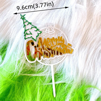 Καλά Χριστούγεννα Styling αυτοκινήτου Ακρυλικό κάλυμμα κέικ Χριστουγεννιάτικη διακόσμηση INS στυλ Πρωτοχρονιάς Χρυσό Χριστουγεννιάτικο κάλυμμα Santa Claus Cupcake