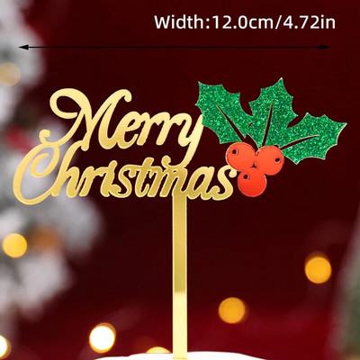 Καλά Χριστούγεννα Styling αυτοκινήτου Ακρυλικό κάλυμμα κέικ Χριστουγεννιάτικη διακόσμηση INS στυλ Πρωτοχρονιάς Χρυσό Χριστουγεννιάτικο κάλυμμα Santa Claus Cupcake