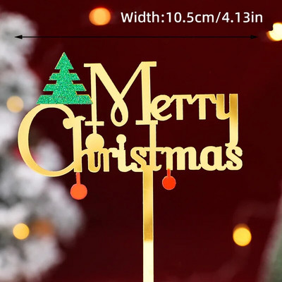 Καλά Χριστούγεννα Styling αυτοκινήτου Ακρυλικό κάλυμμα κέικ Χριστουγεννιάτικη διακόσμηση INS στυλ Πρωτοχρονιάς Χρυσό Χριστουγεννιάτικο κάλυμμα Santa Claus Cupcake