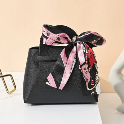 Κορδέλα τσάντα στυλ Κουτί ζαχαρωτών Ευρωπαϊκά δημιουργικά κουτιά ζαχαρωτών γάμου Δερμάτινα φορητά τσάντα καραμέλας Δώρο πίσω Συσκευασία καραμέλας