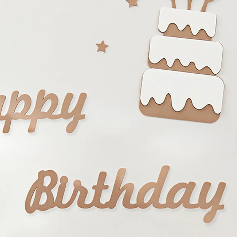 Γράμμα γενεθλίων σημαία κέικ πάρτι διακόσμηση banner διάταξη τοίχου