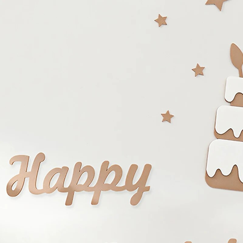 Γράμμα γενεθλίων σημαία κέικ πάρτι διακόσμηση banner διάταξη τοίχου