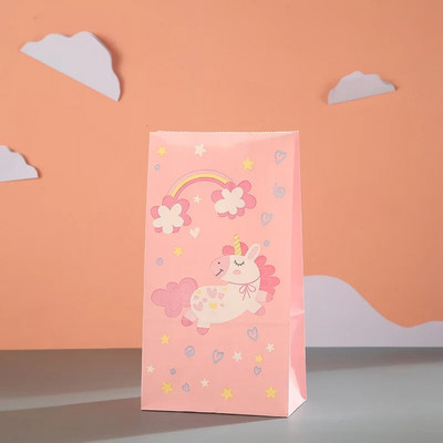 10 τμχ Χάρτινη τσάντα Rainbow πολύχρωμη κουκκίδα Τσάντες δώρου Τσάντες γαμήλιου πάρτι ανοιχτό επάνω Stand up τσάντες μπομπονιέρες DIY καραμέλες προμήθειες γενεθλίων