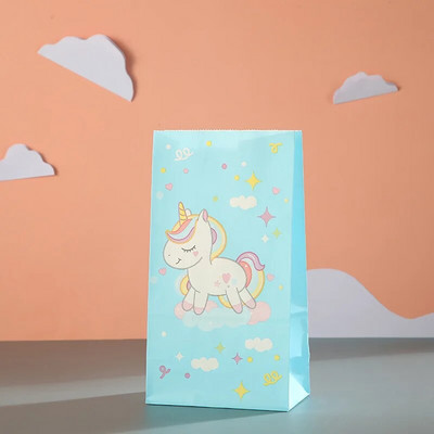 10 τμχ Χάρτινη τσάντα Rainbow πολύχρωμη κουκκίδα Τσάντες δώρου Τσάντες γαμήλιου πάρτι ανοιχτό επάνω Stand up τσάντες μπομπονιέρες DIY καραμέλες προμήθειες γενεθλίων