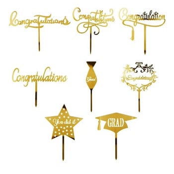 Class of 2023 Cake Topper Acrylic You Did It Congrats Grad Cake Topper for Graduations College Celebrate Party Cake Decorations