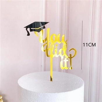 Class of 2023 Cake Topper Acrylic You Did It Congrats Grad Cake Topper for Graduations College Celebrate Party Cake Decorations