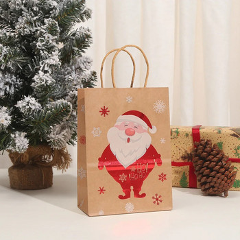 6 τμχ Χριστουγεννιάτικες τσάντες δώρου Άγιος Βασίλης Τσάντα μπισκότων με καραμέλα χριστουγεννιάτικο δέντρο για παιδιά Χριστουγεννιάτικη τσάντα χειρός Diy Δώρο ντεκόρ προμήθειες