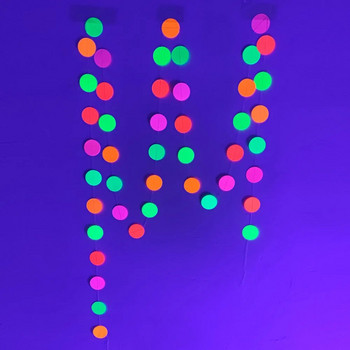 Неонов банер Let\'s Party Висящ гирлянд с големи букви UV Glow Парти декорация 70-те 80-те 90-те Тематична украса за парти за рожден ден