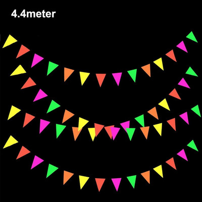 Neon Let`s Party Banner Μεγάλα γράμματα Κρεμαστά Γιρλάντα UV Glow Διακόσμηση πάρτι 70s 80s 90s Θέμα Διακόσμηση πάρτι γενεθλίων